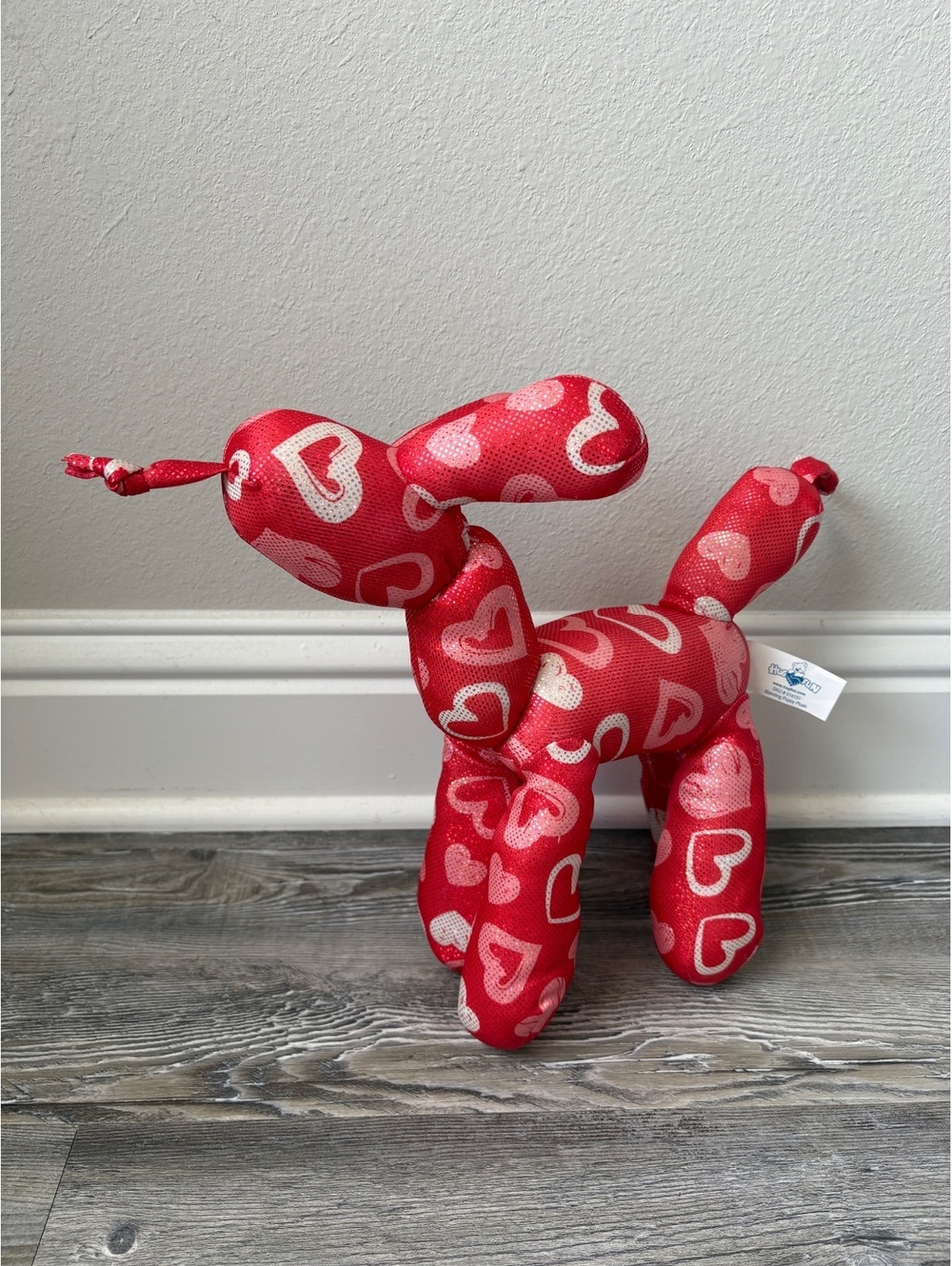 HugFun Standing Puppy Plush – Red Heart Design